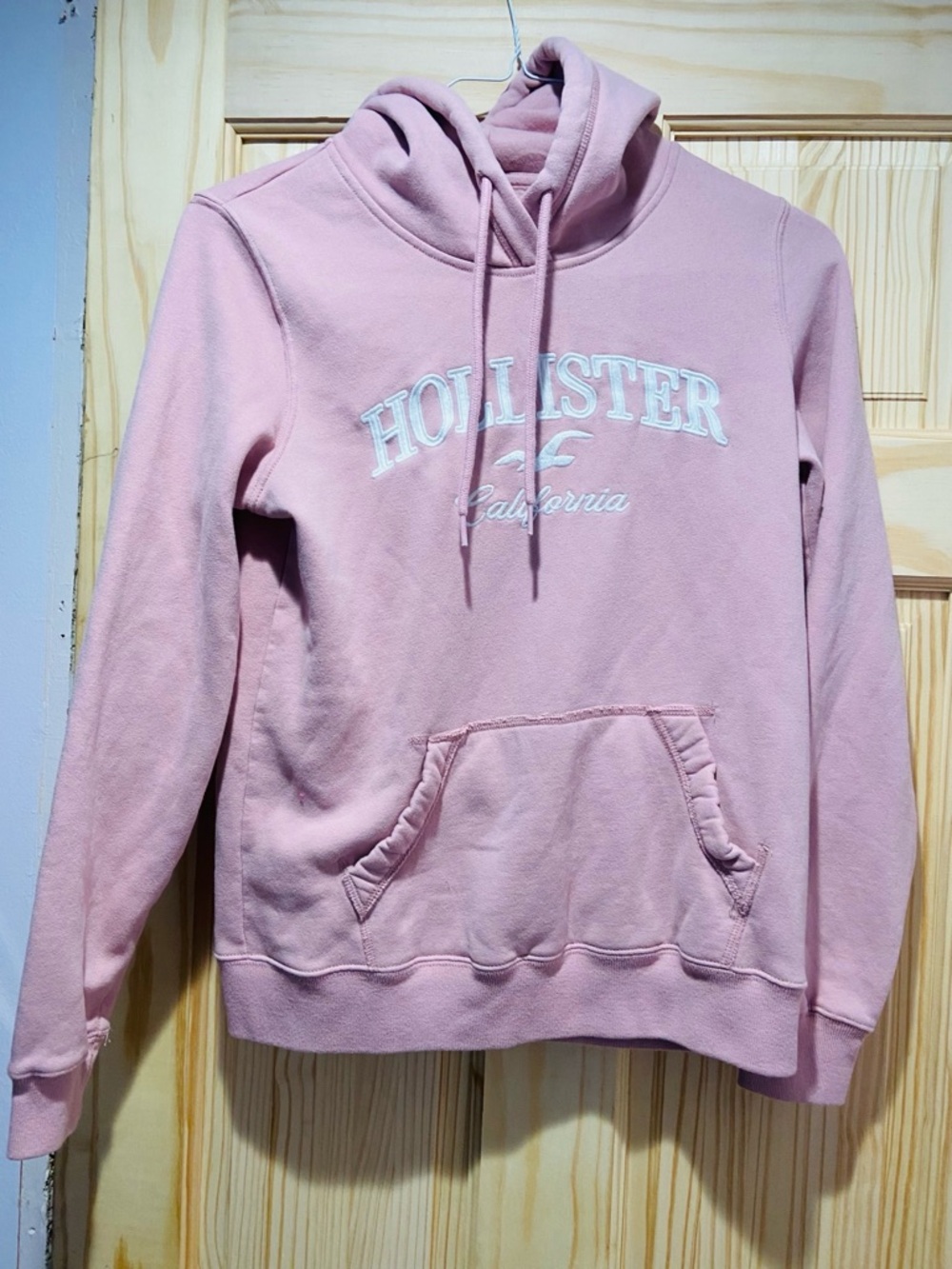 Hollister Light Pink Cowl Neck Hoodie